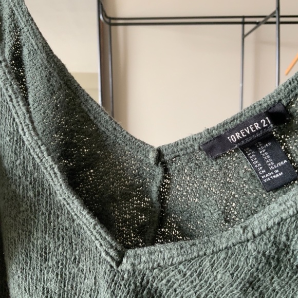 Boho Army Green Loose Tank - Picture 3 of 3